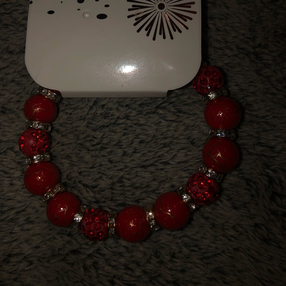 Red stretchy bracelet